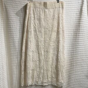 Cato Floral Cream Maxi Skirt Size XL